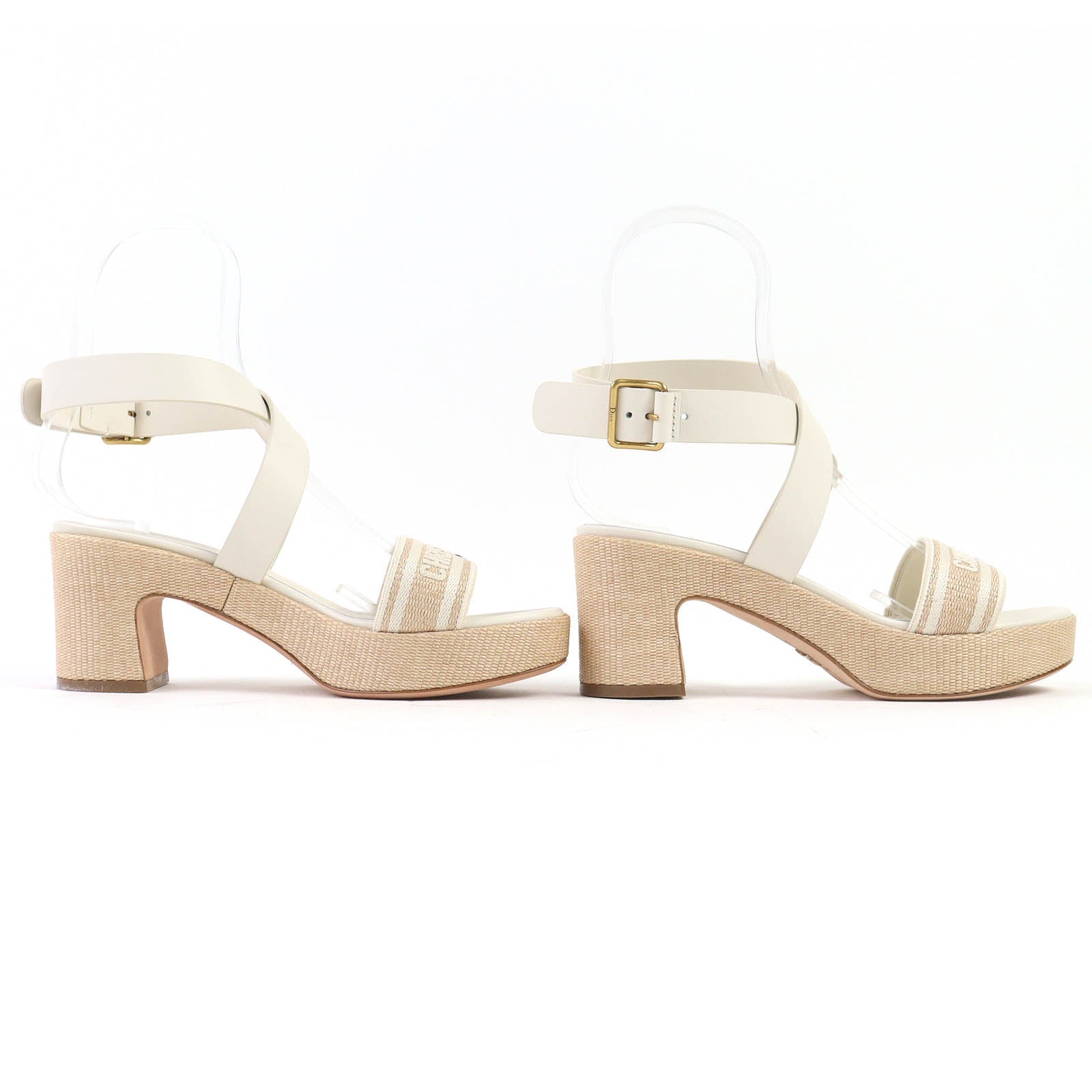 Christian Dior DWAY Logo Canvas Sandals