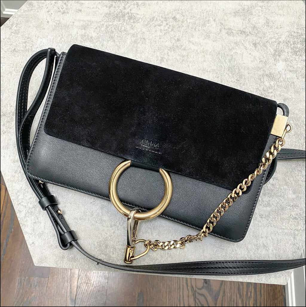 Chloe Faye Black Small Crossbody Bag