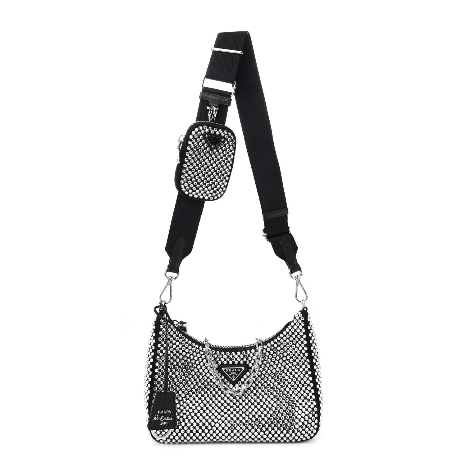 Satin Crystal Re-Edition 2005 Shoulder Bag Cristal