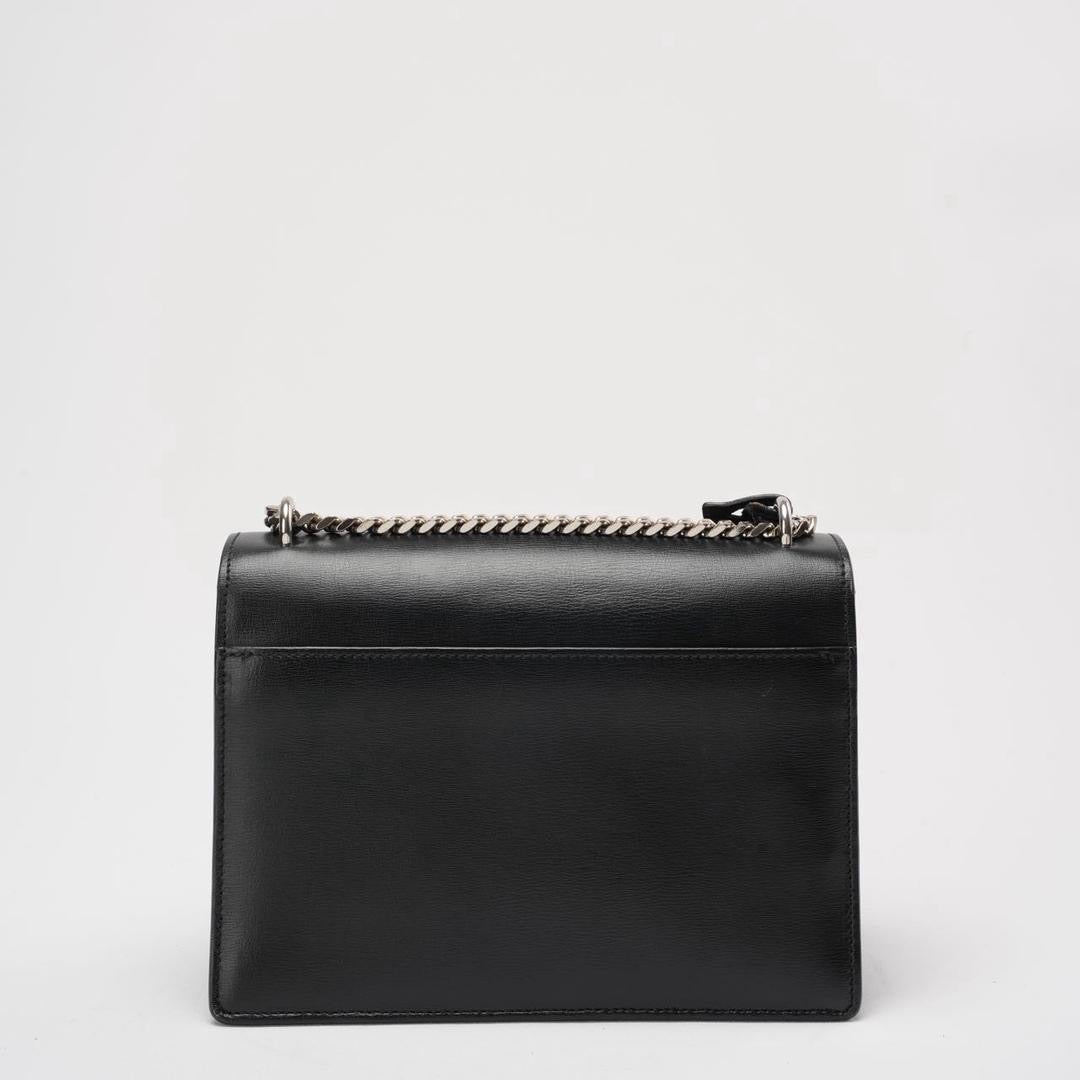 Saint Laurent Black Calfskin Medium Monogram Sunset