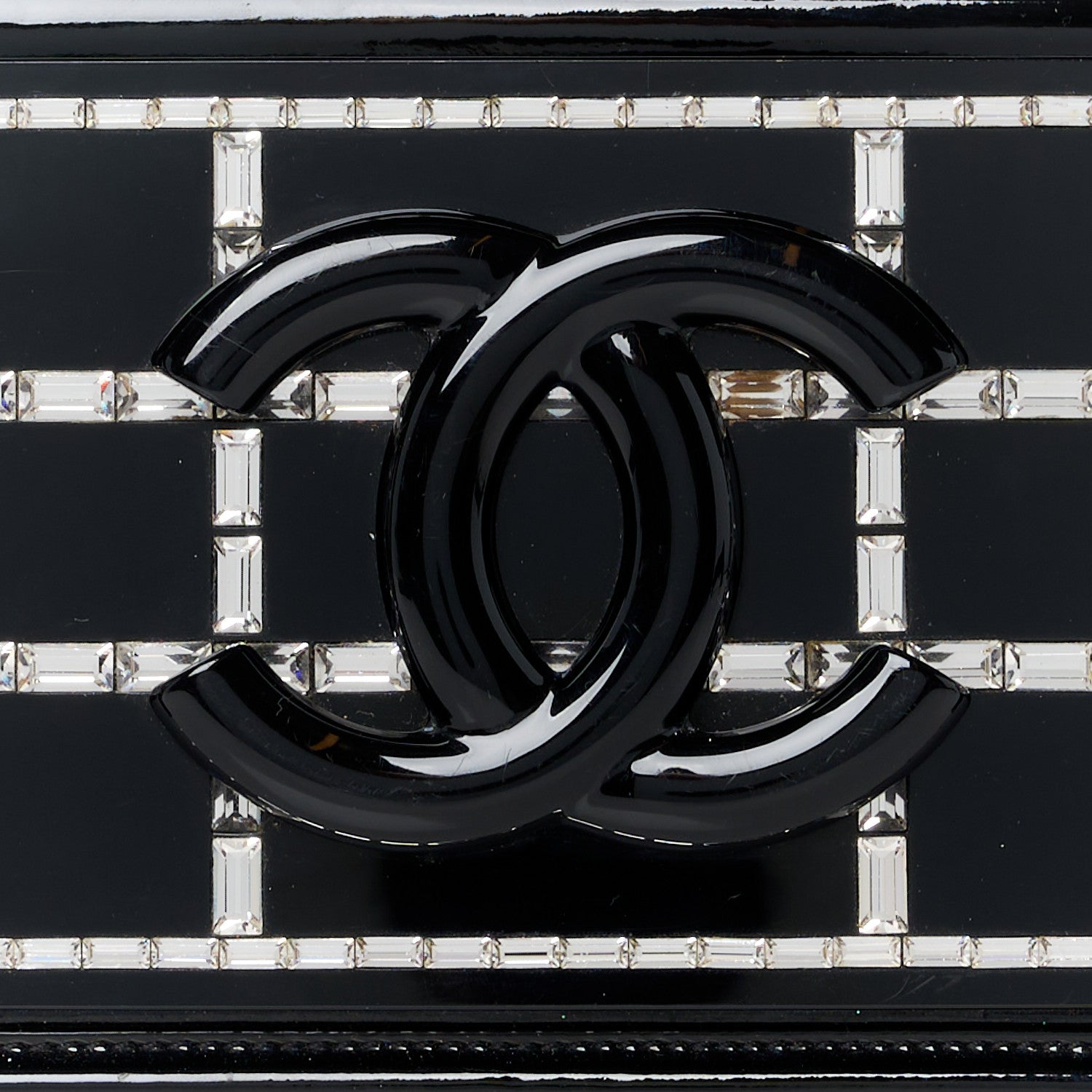 Plexiglass Patent Crystal Lego Brick Flap Black