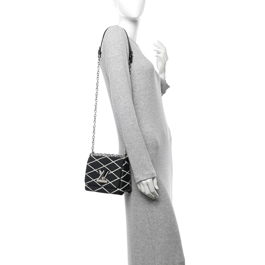 Epi Malletage Twist Shoulder Bag PM Black
