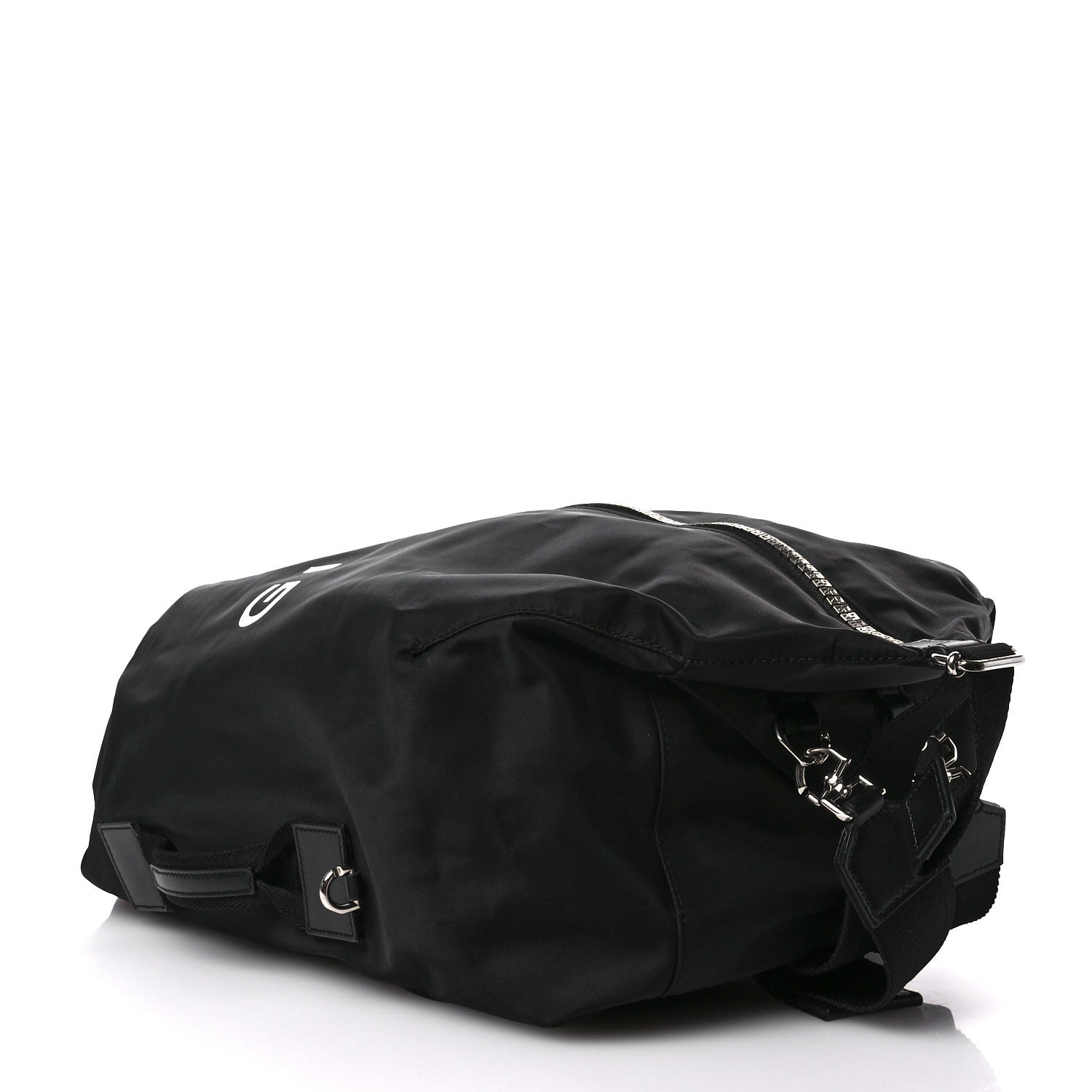 Nylon G-Zip Duffle Backpack Black