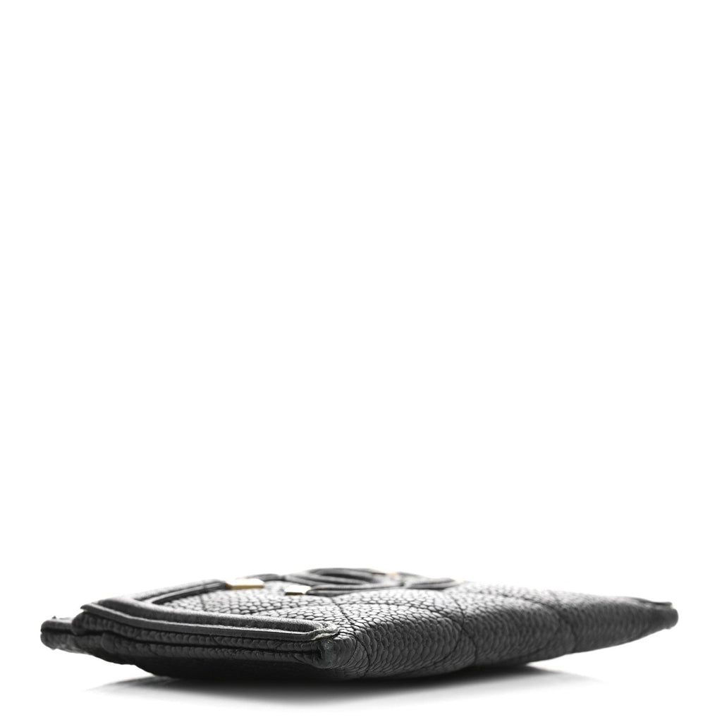 Caviar Quilted Filigree  Holder Black