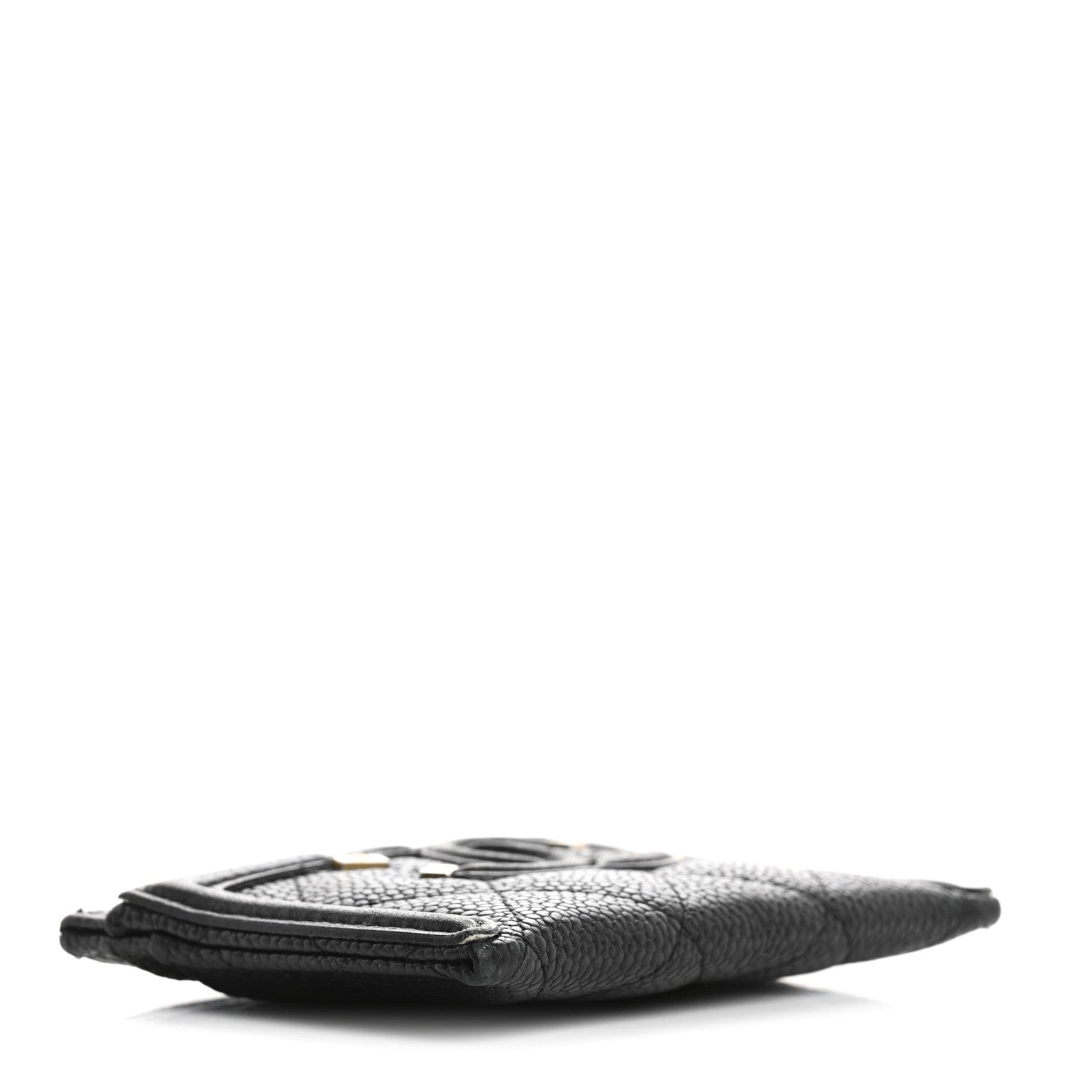 Caviar Quilted Filigree  Holder Black