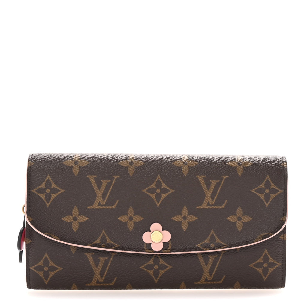 Monogram Bloom Flower Emilie Wallet Fuchsia