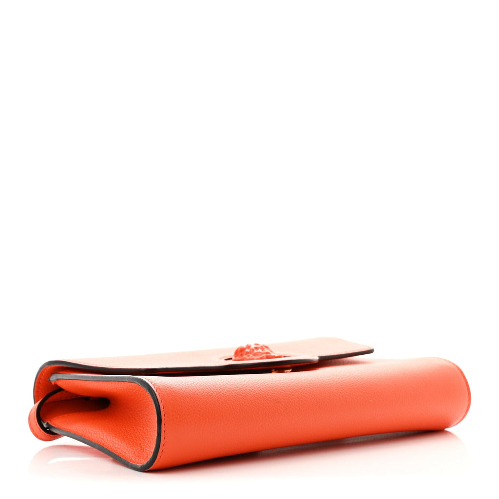 Grained Calfskin La Medusa Crossbody Bag Orange