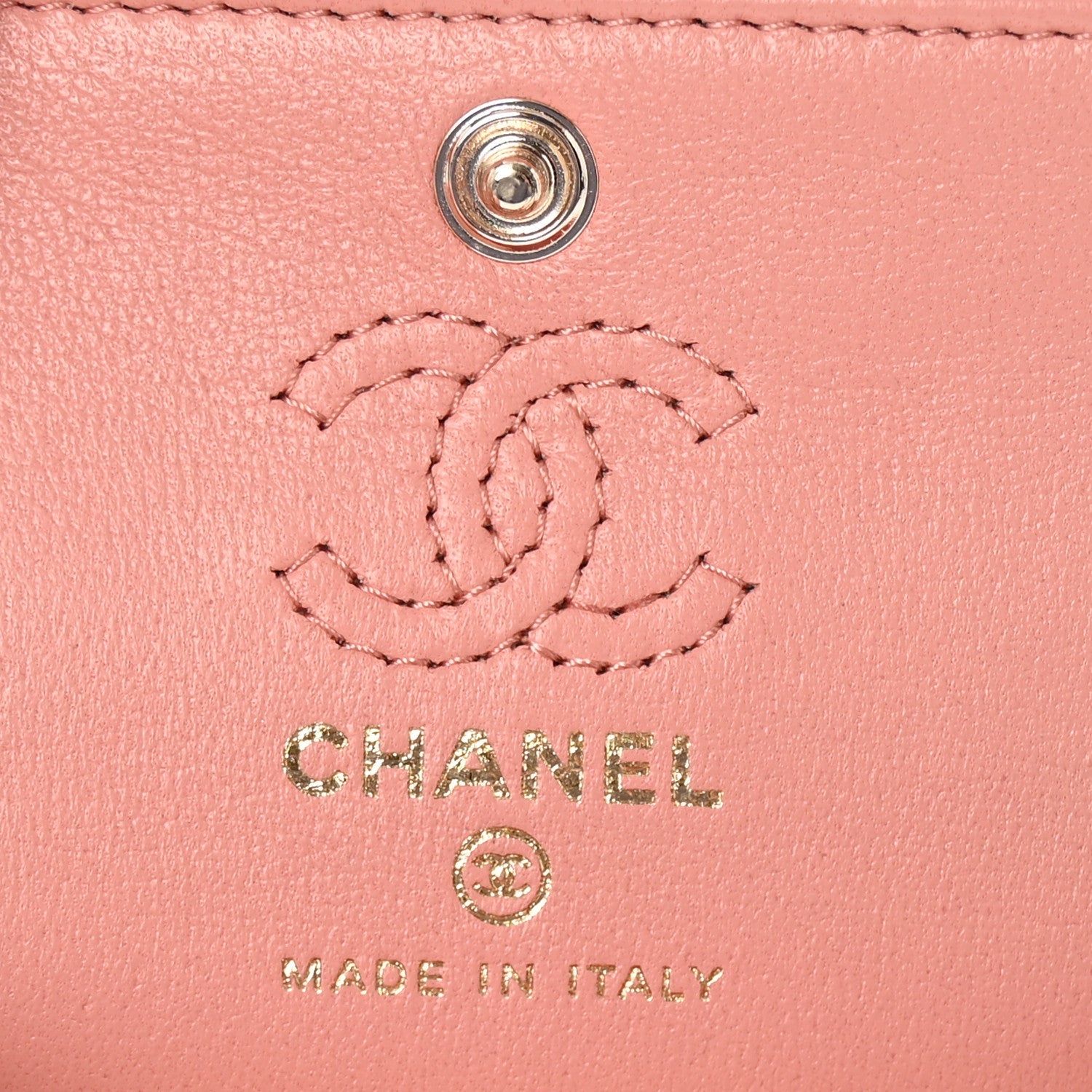 Lambskin Quilted Mini Double Flap With Hook Coral