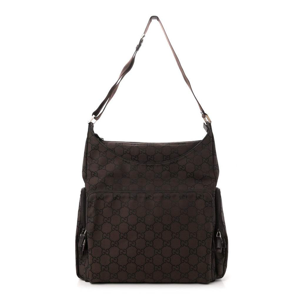 Nylon Monogram Extra Large Satchel Dark Brown