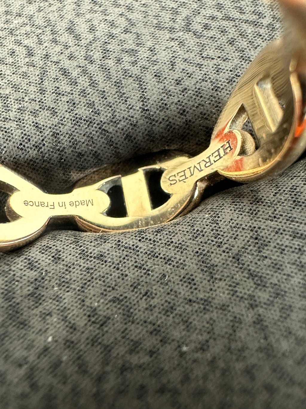 Hermes Rose Gold Chain D'Ancre Enchainee Ring - 53 / 6.5
