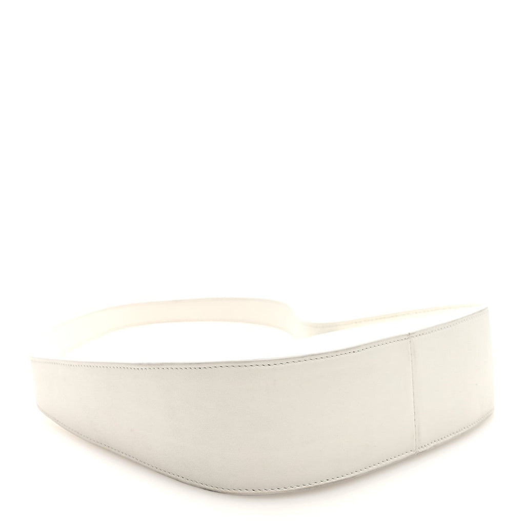 Smooth Calfskin Half Moon Shoulder Bag New Ivory