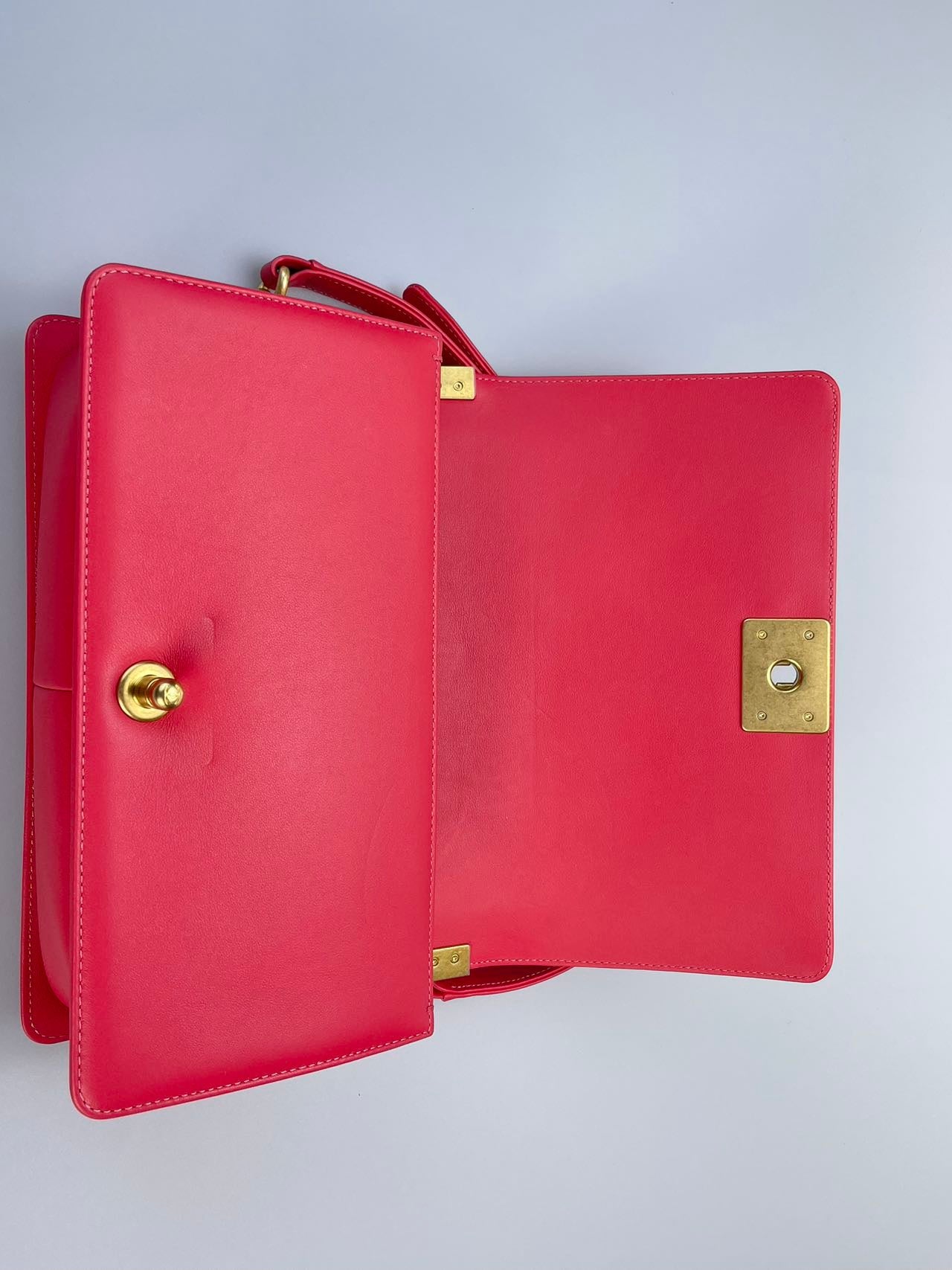 Chanel Medium Le boy Bag in Hot Pink with Gold Hardware