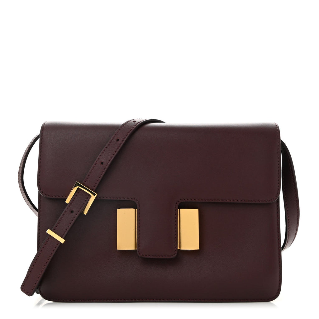 Calfskin Medium Sienna Crossbody Bag  Burgundy