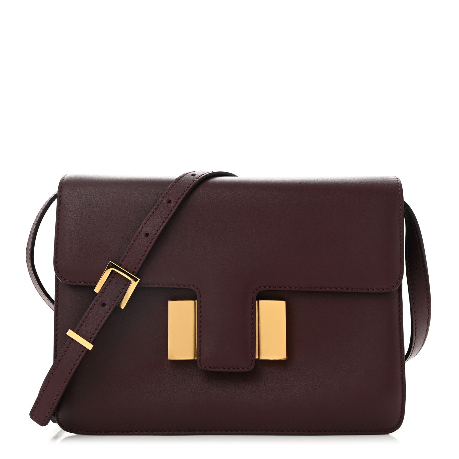Calfskin Medium Sienna Crossbody Bag  Burgundy