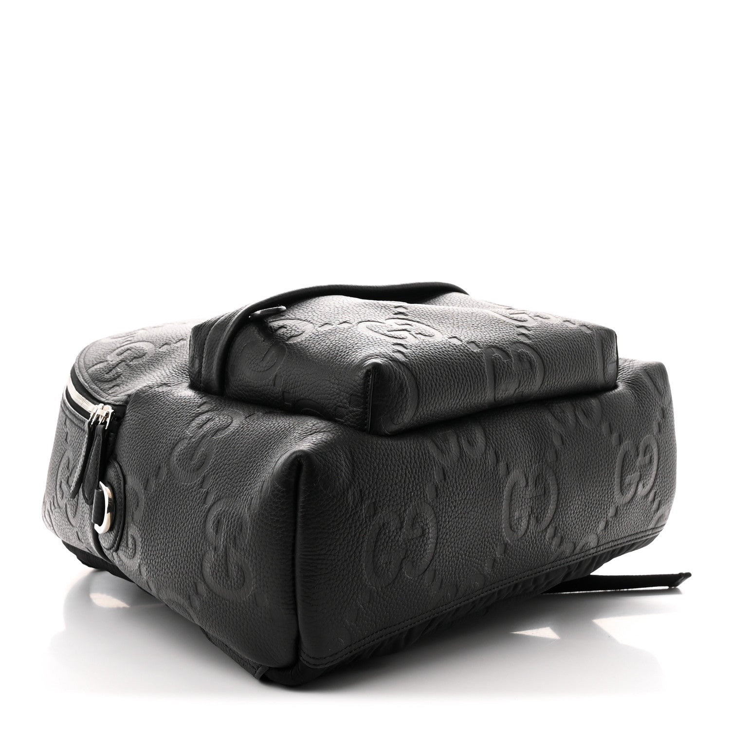 Calfskin Jumbo GG Embossed Medium Backpack Black