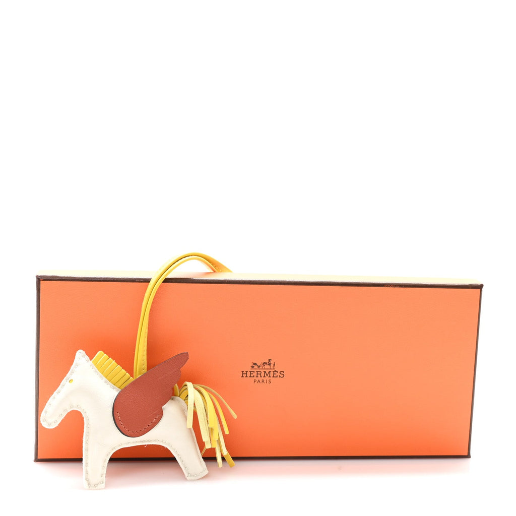 Milo Lambskin Grigri Rodeo Pegase Horse Bag Charm PM Craie Jaune de Naples Cuivre