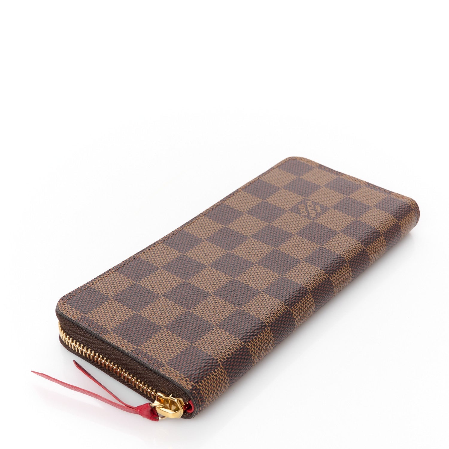 Damier Ebene Clemence Wallet Cherry