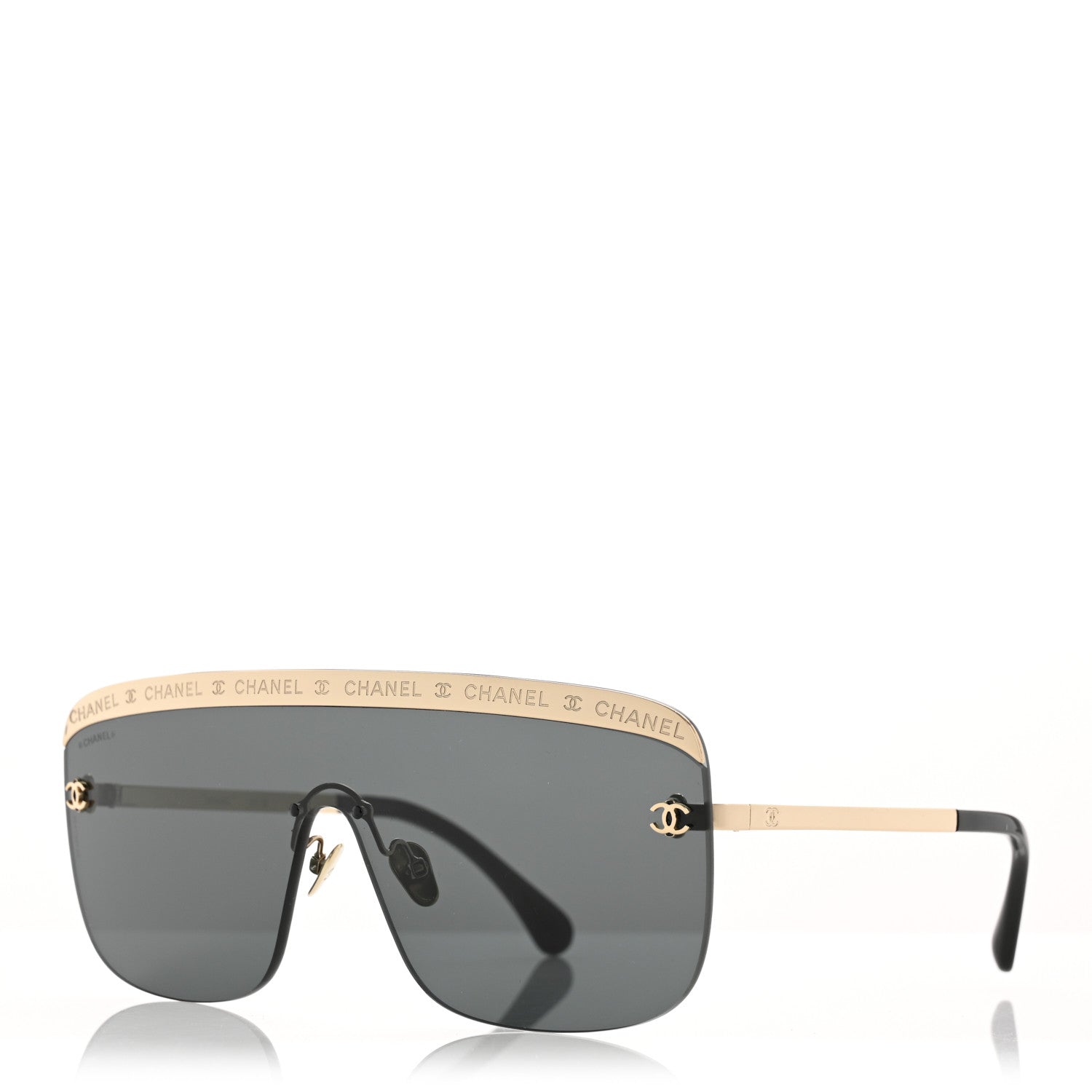 Metal Shield Sunglasses 71507 Gold
