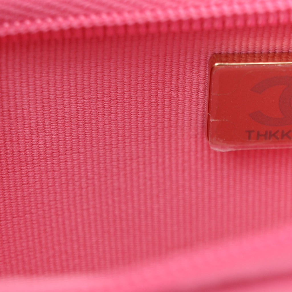 Caviar Quilted Wallet on Chain WOC Rose