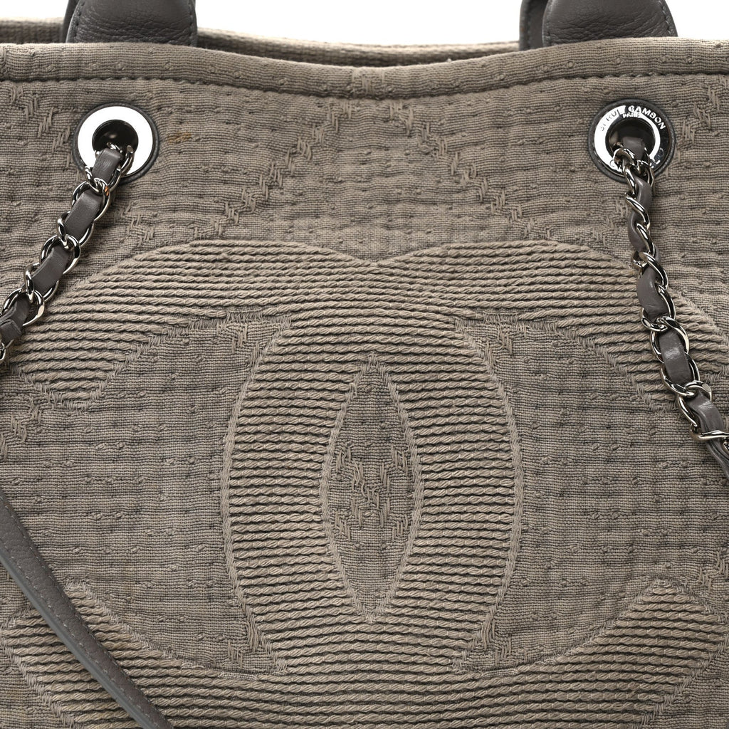 Canvas Large Double Face Shopping Tote Grey