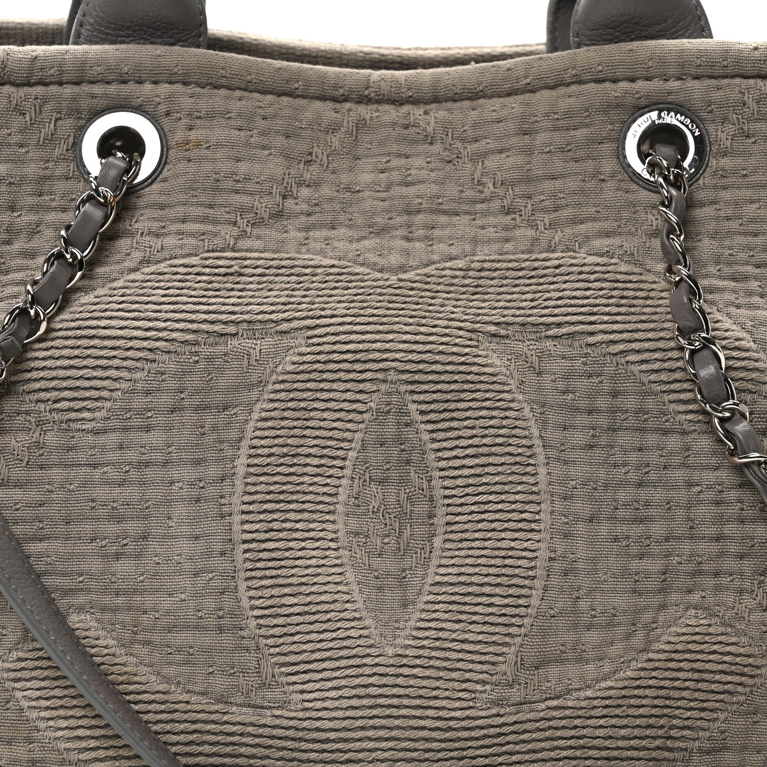 Canvas Large Double Face Shopping Tote Grey