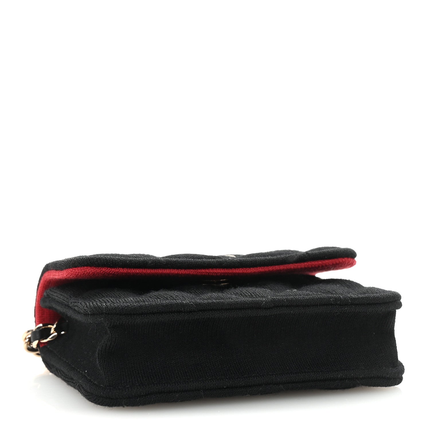 Jersey Quilted Micro Mini Flap Black