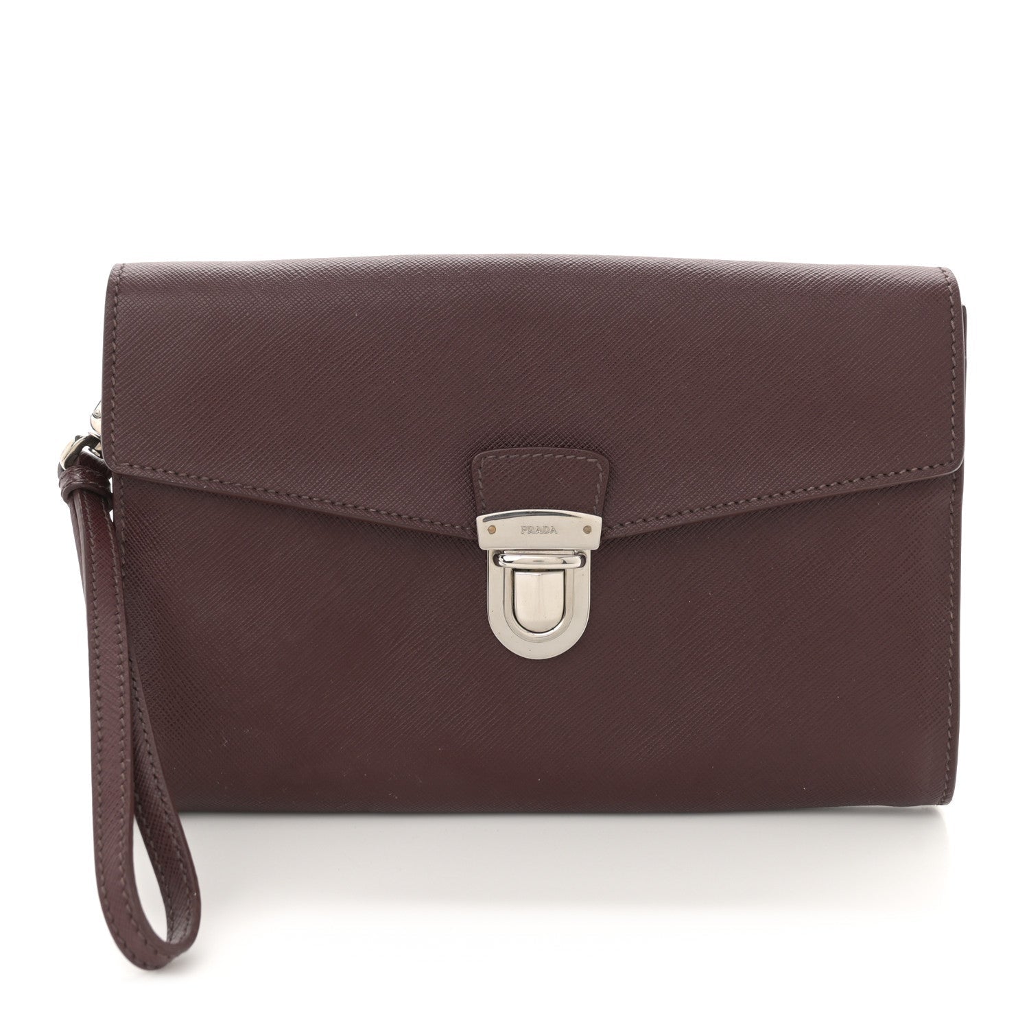 Saffiano Clutch Wristlet Burgundy