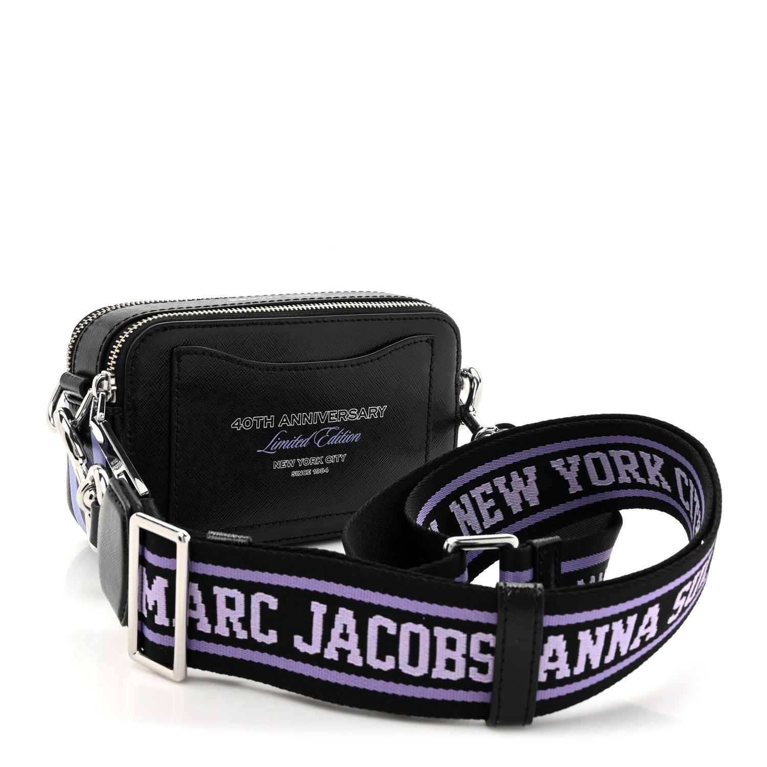 X Anna Sui Saffiano Small Snapshot Camera Bag Black Multicolor