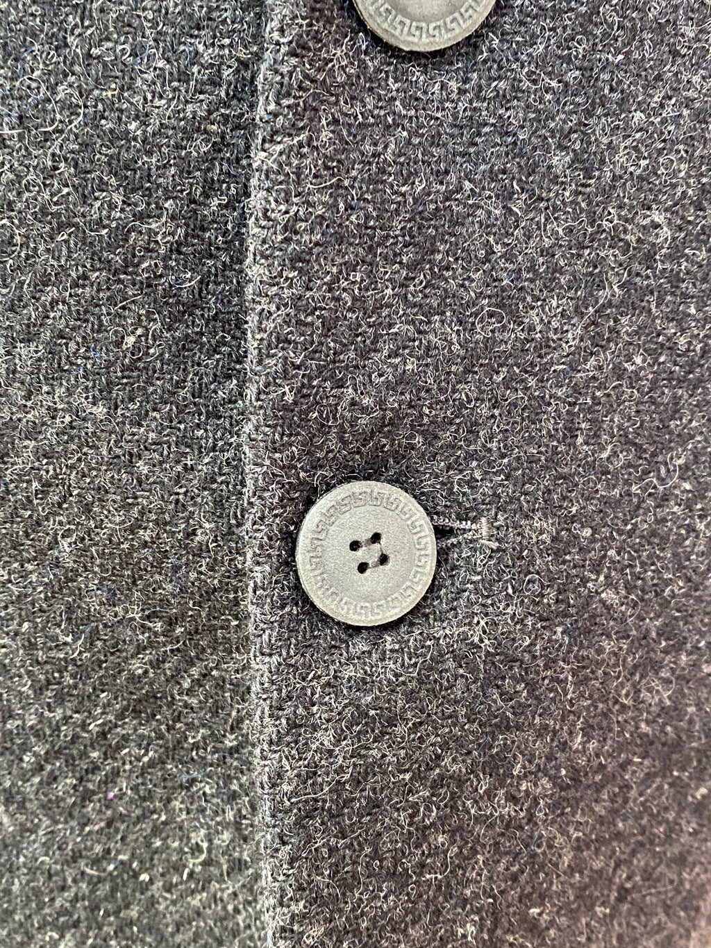 Versace Grey Vintage Speckled Wool Blazer - 54