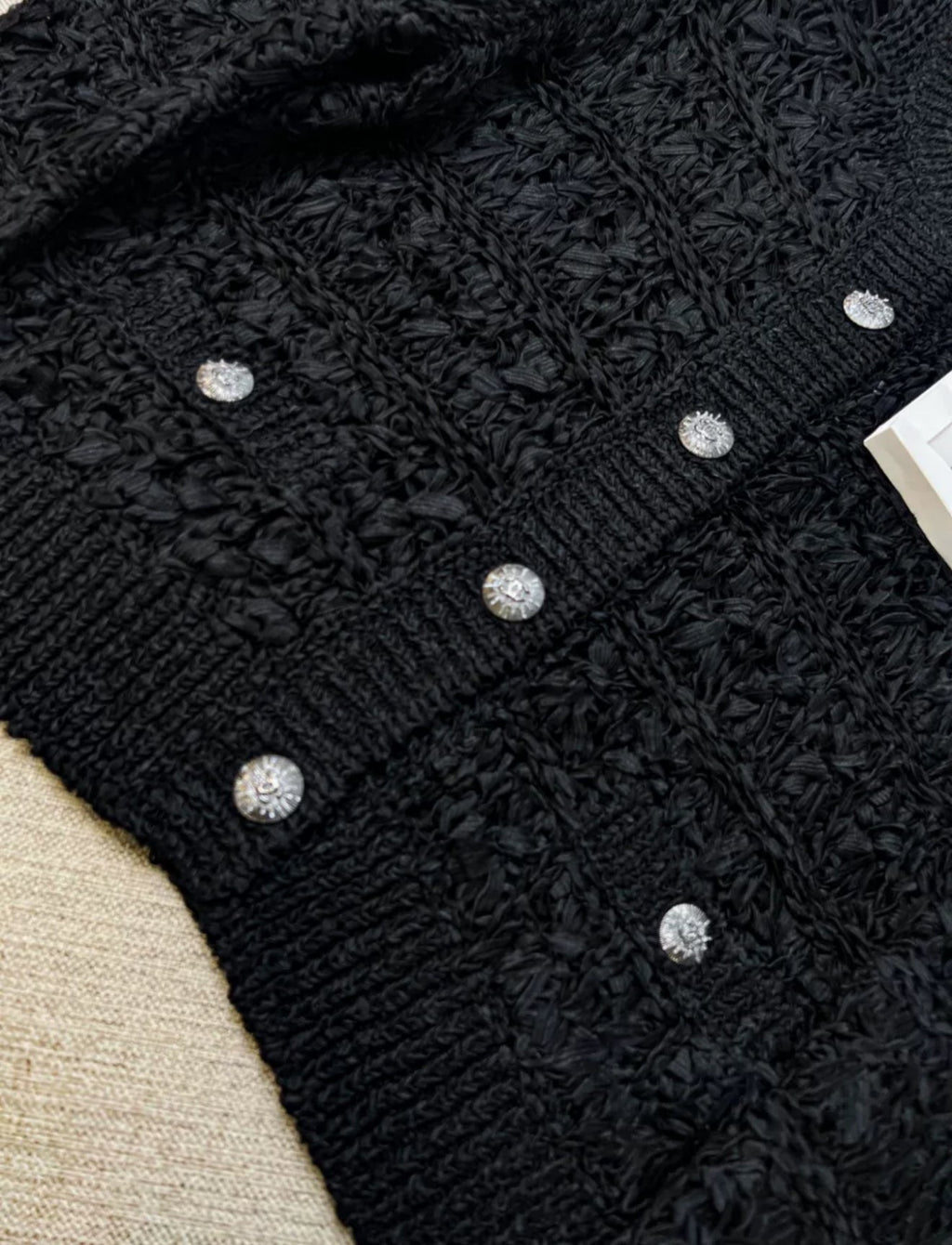 Chanel 24S Black Knitted igan