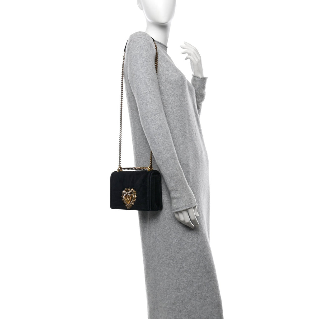 Velvet Medium Devotion Crossbody Bag Black