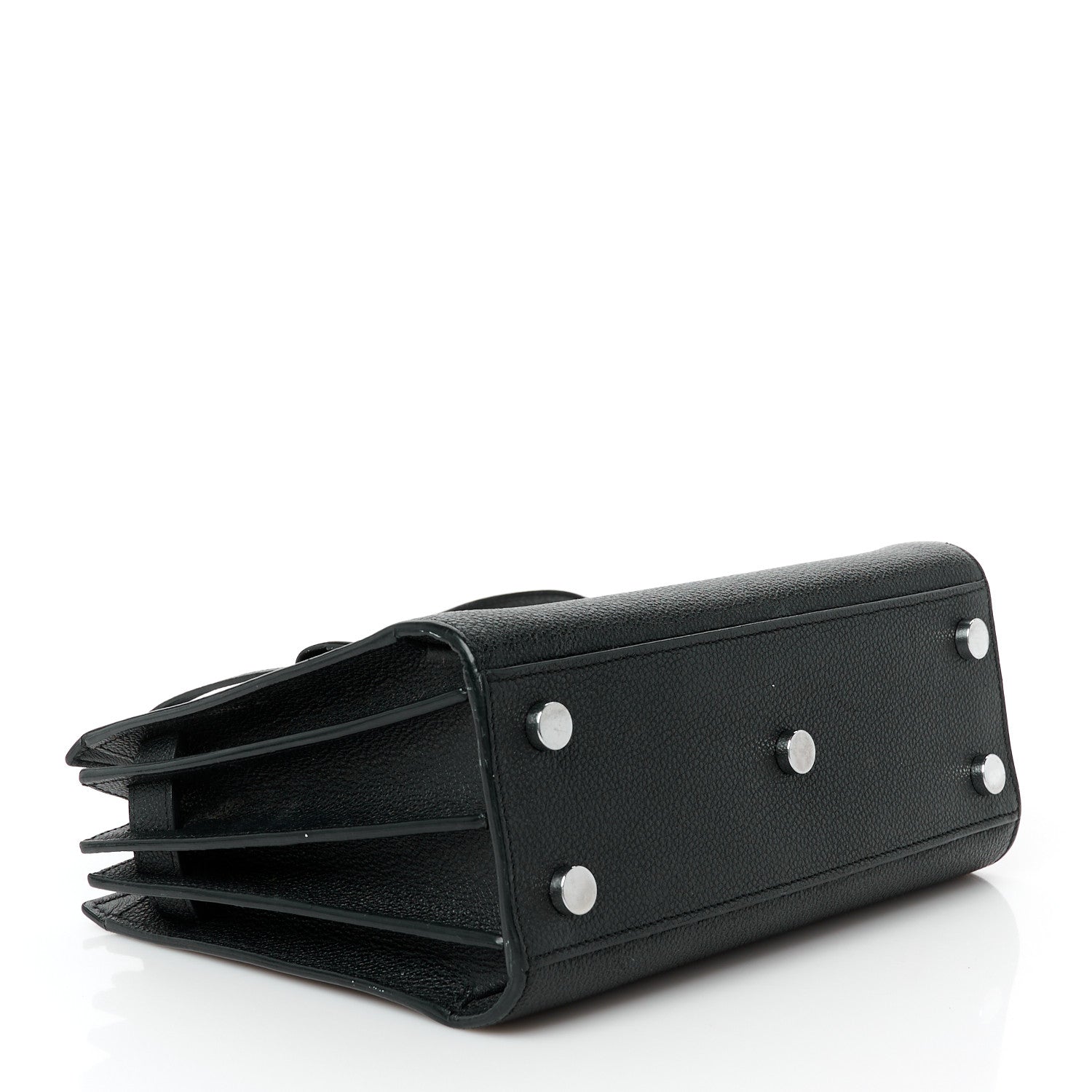 Grained Calfskin Nano Sac De Jour Black