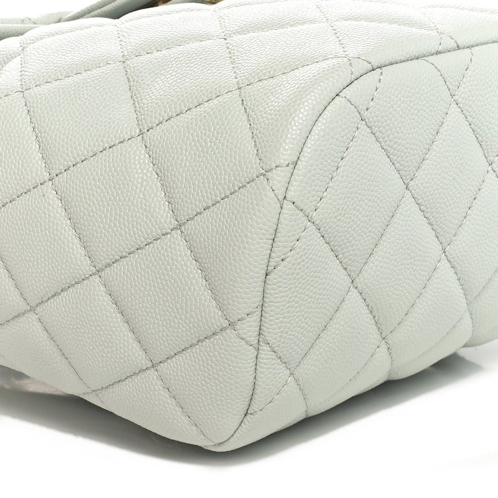 Caviar Quilted Mini Urban Spirit Backpack Light Blue