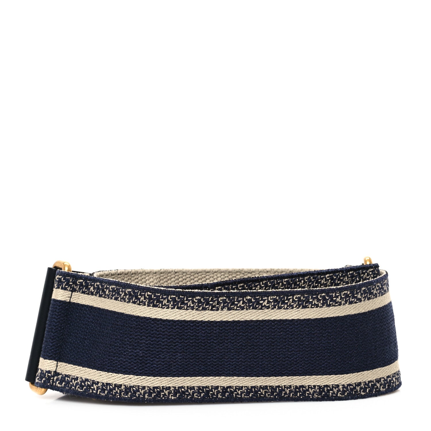 Canvas Embroidered Shoulder Strap Blue