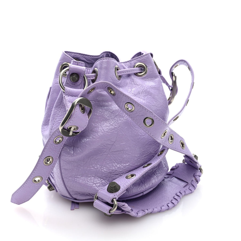 Agneau Arena Le Cagole Bucket Bag XS Lilac