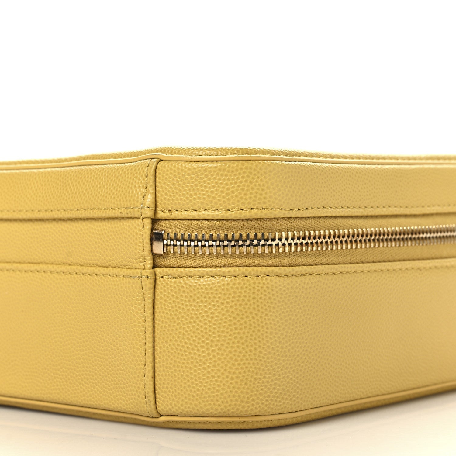 Caviar Quilted Medium CC Filigree Vanity Case Yellow