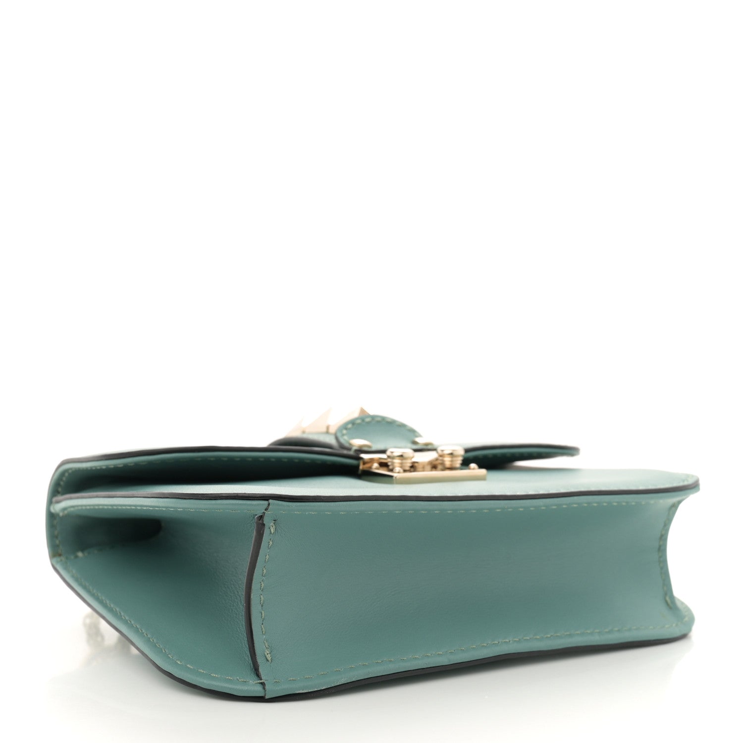 Vitello Small Glam Lock Rockstud Flap Colibri