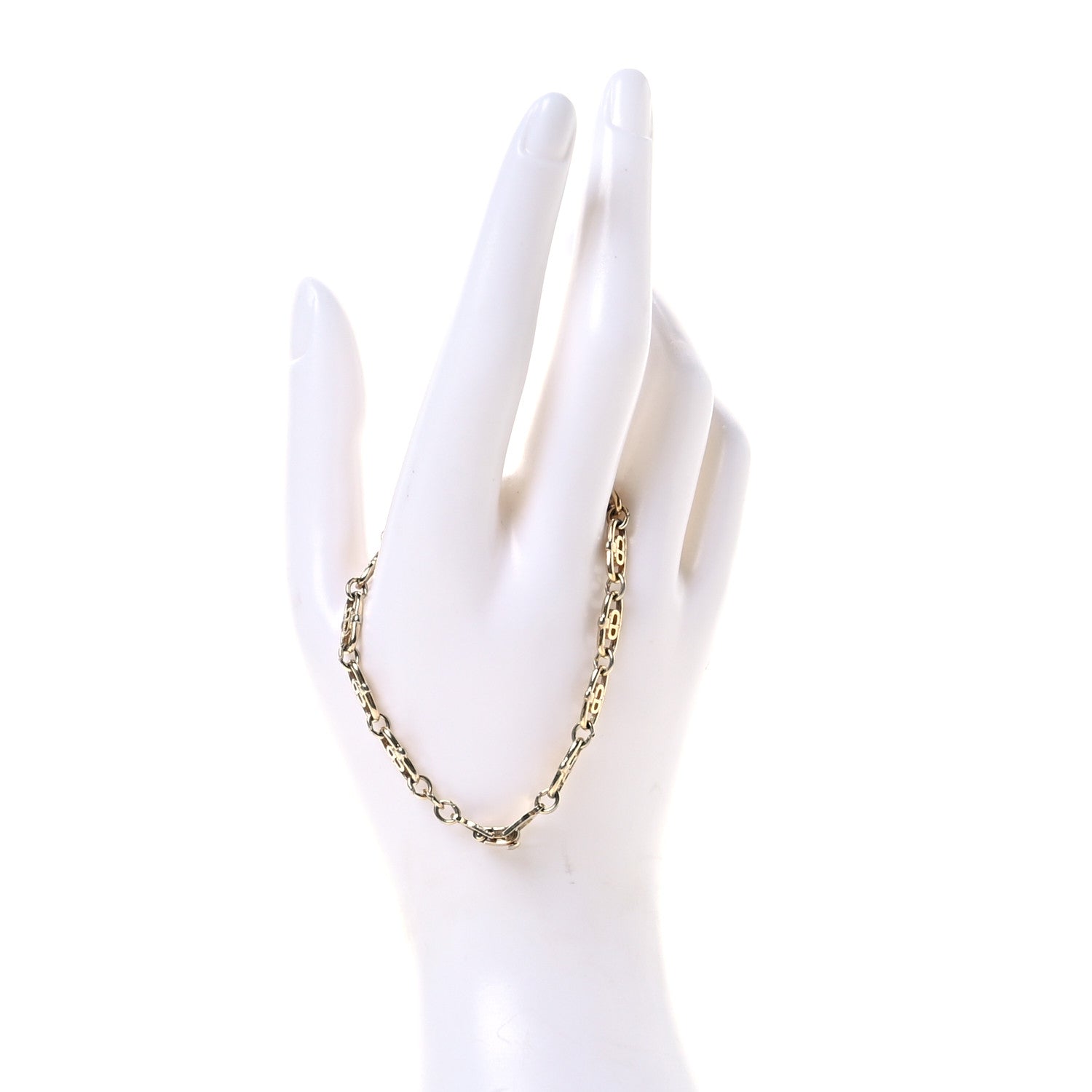 Metal CD Chain Bracelet Gold