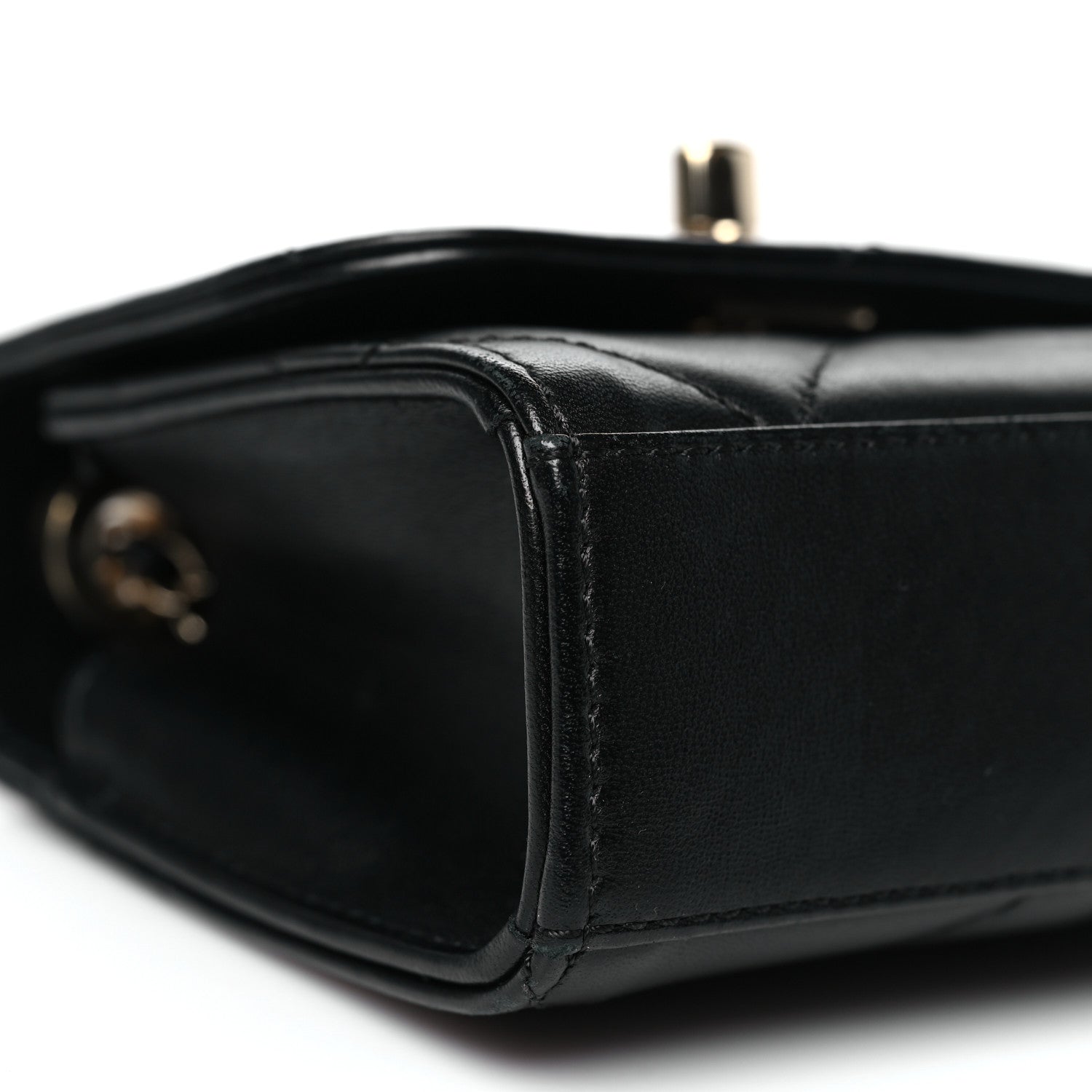 Lambskin Quilted Mini Trendy CC Chain Wallet Black