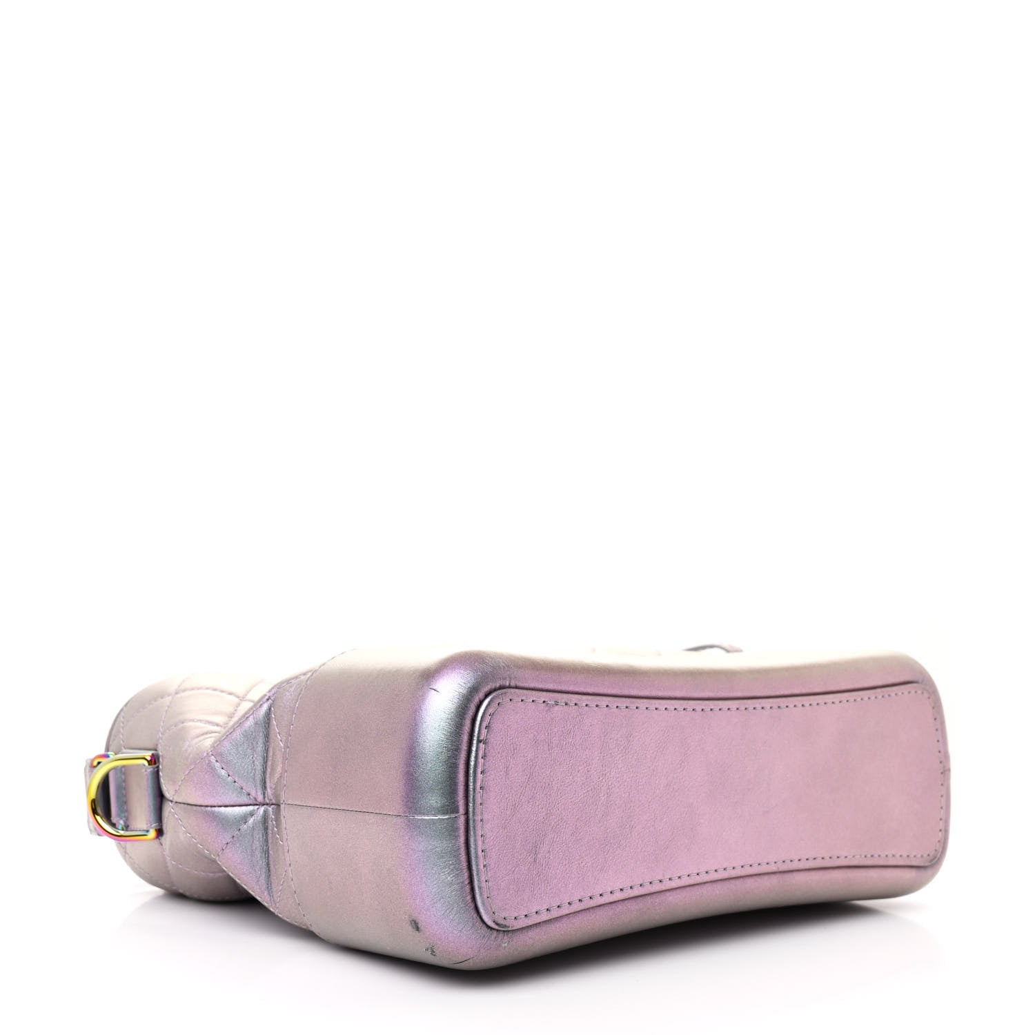 Iridescent Lambskin Calfskin Quilted Medium Gabrielle Hobo Light Purple
