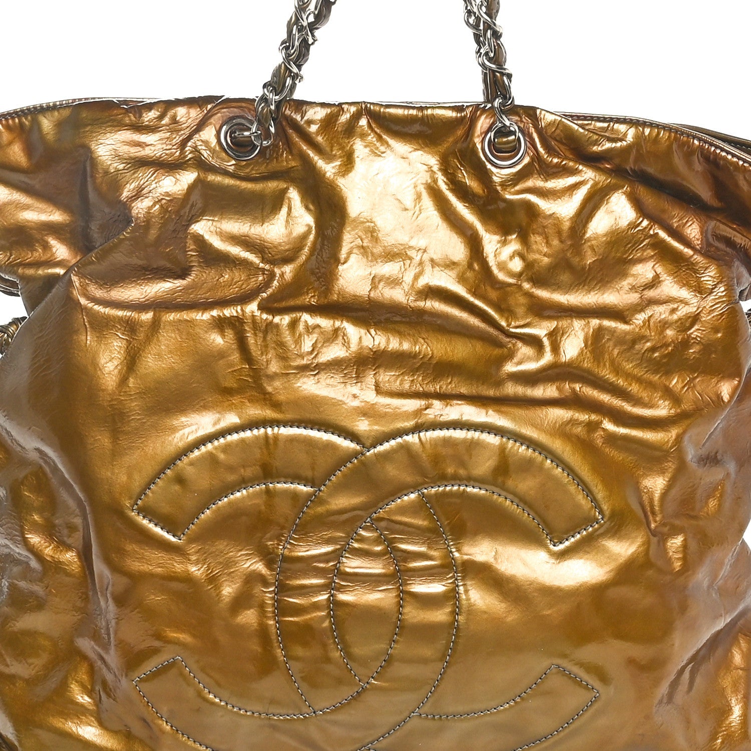 Patent Bonbons Shopper Tote Green