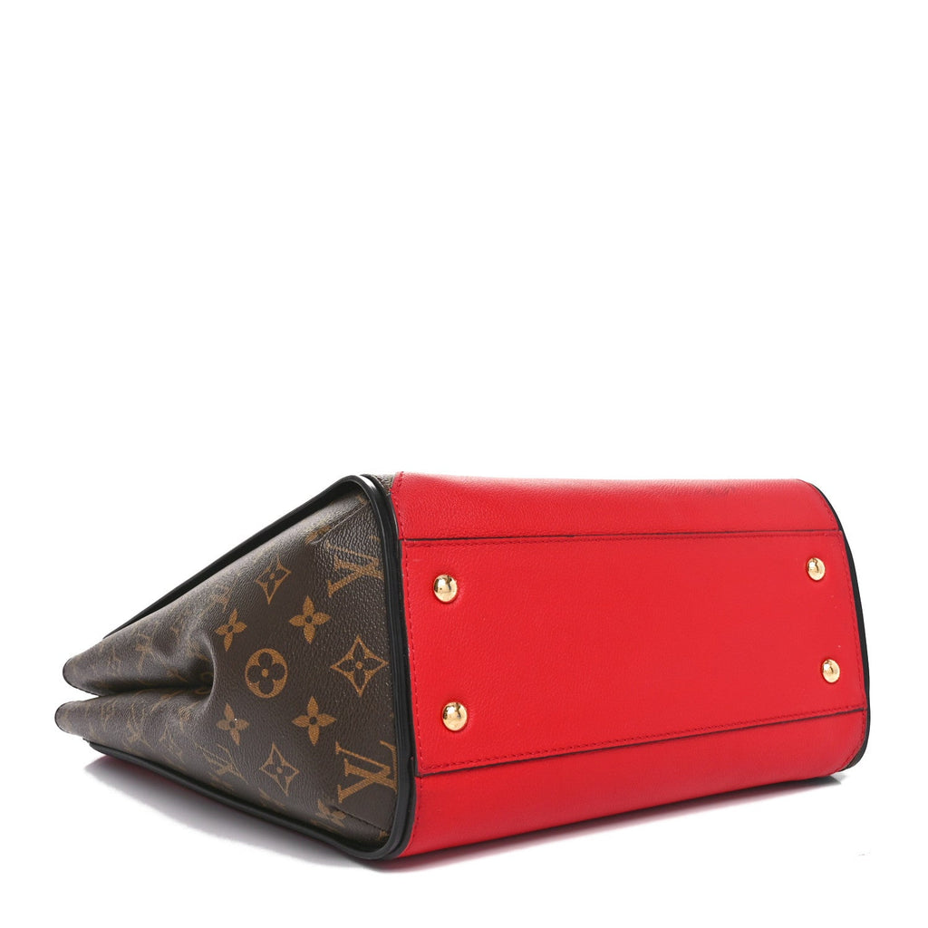 Calfskin Monogram Kimono Tote Cherry