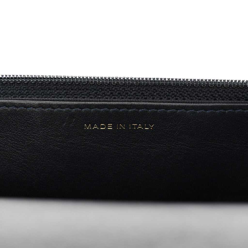 Lambskin Quilted Chanel 19 Wallet On Chain WOC Navy Blue