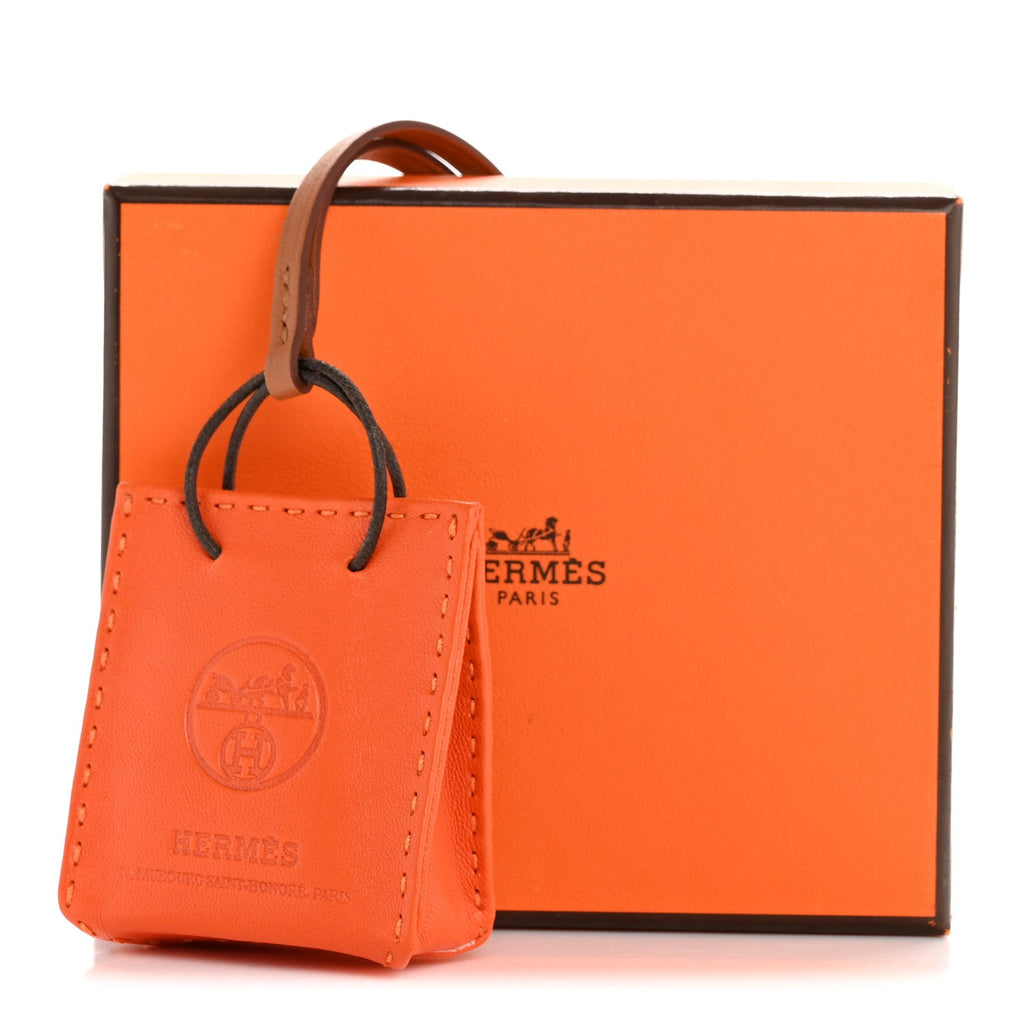 Milo Lambskin Swift Shopping Bag Charm Feu Gold