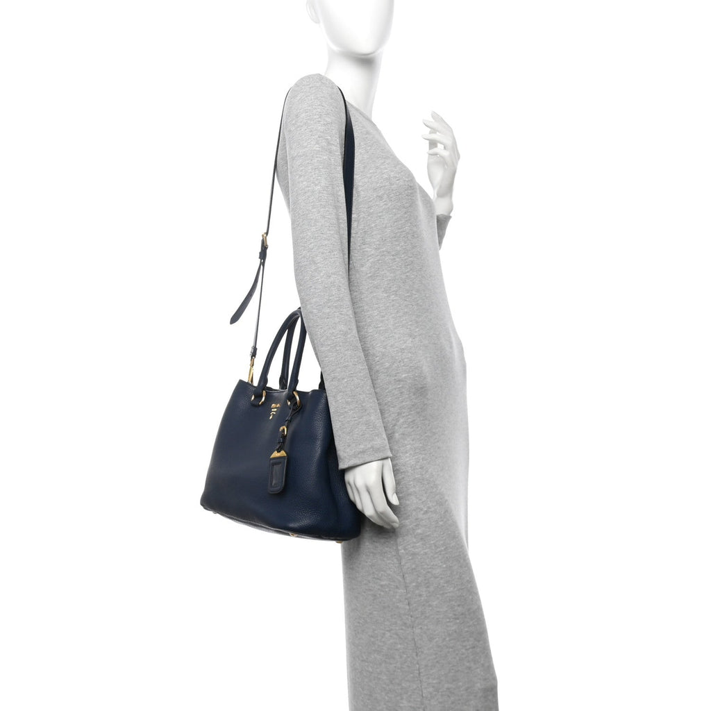 Vitello Phenix Top Handle Bag Baltico