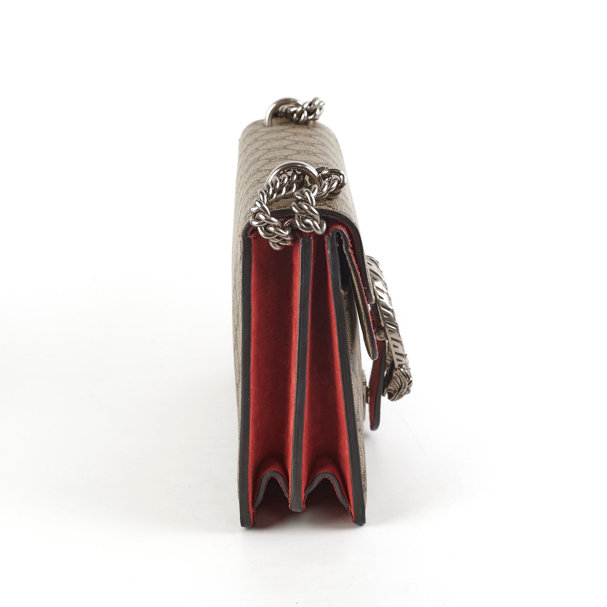 Gucci Medium Dionysus GG Supreme SHoulder Bag Red