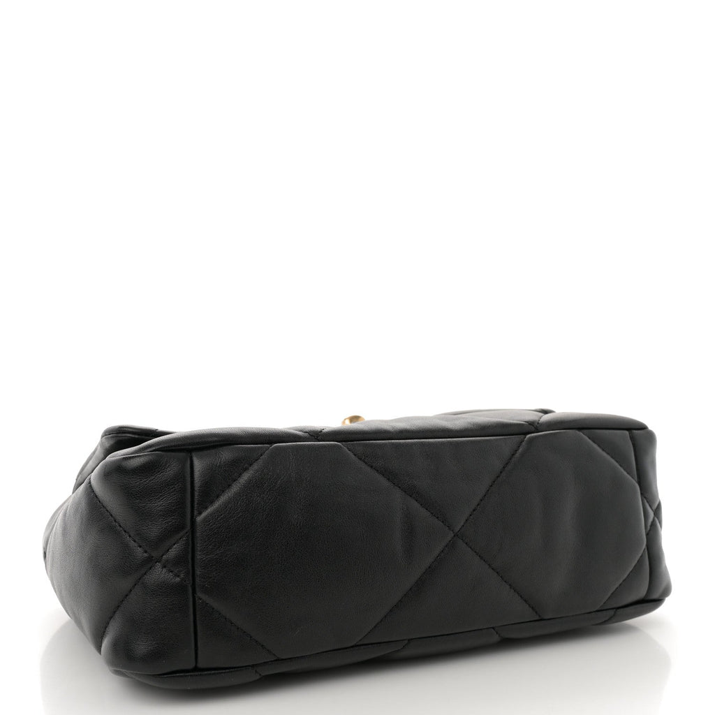 Lambskin Quilted Medium Chanel 19 Flap Black