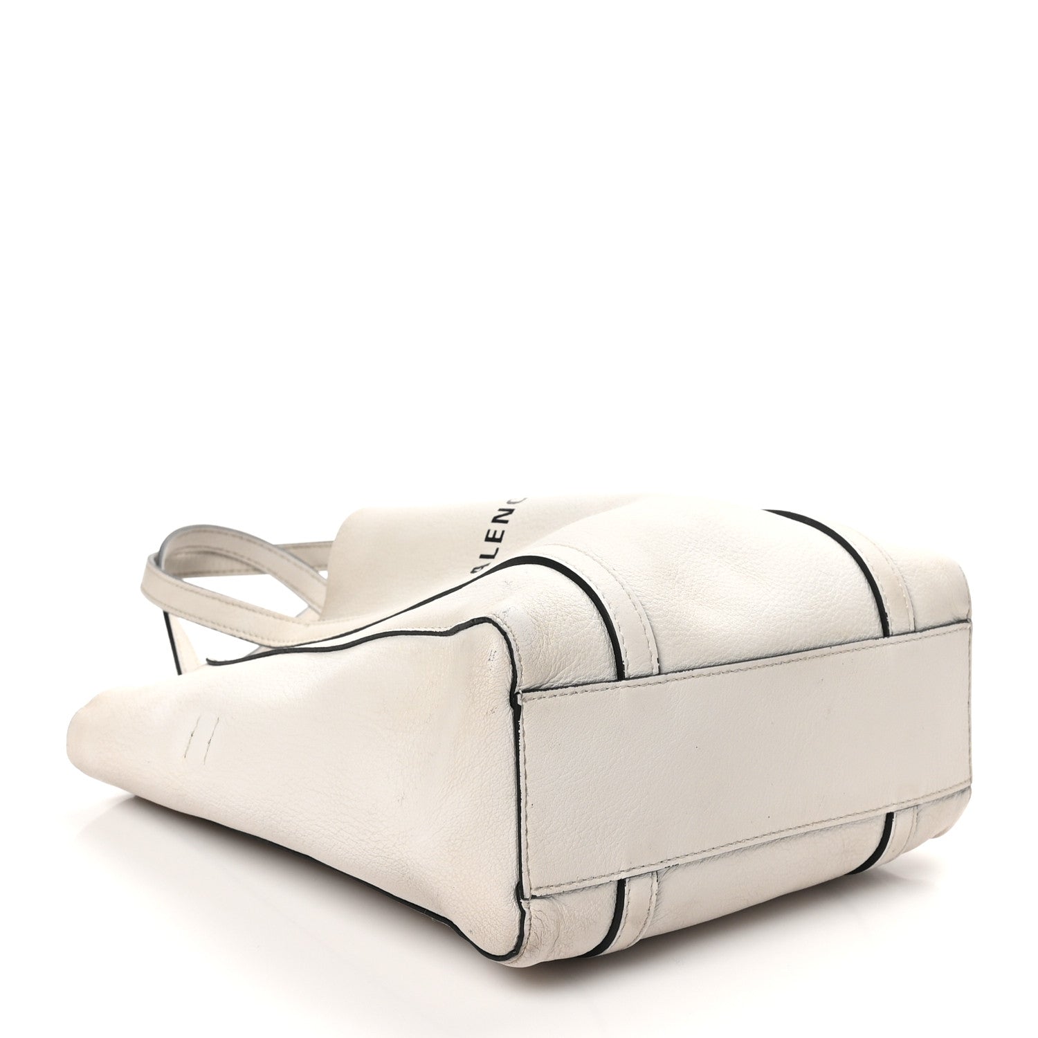 Smooth Calfskin Logo Double Sided XXS Everyday Tote Chalky White Black
