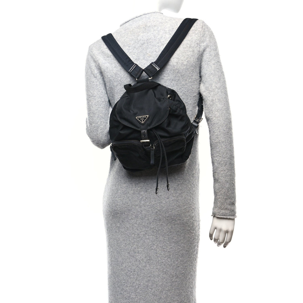 Tessuto Nylon Vela Small Backpack Black