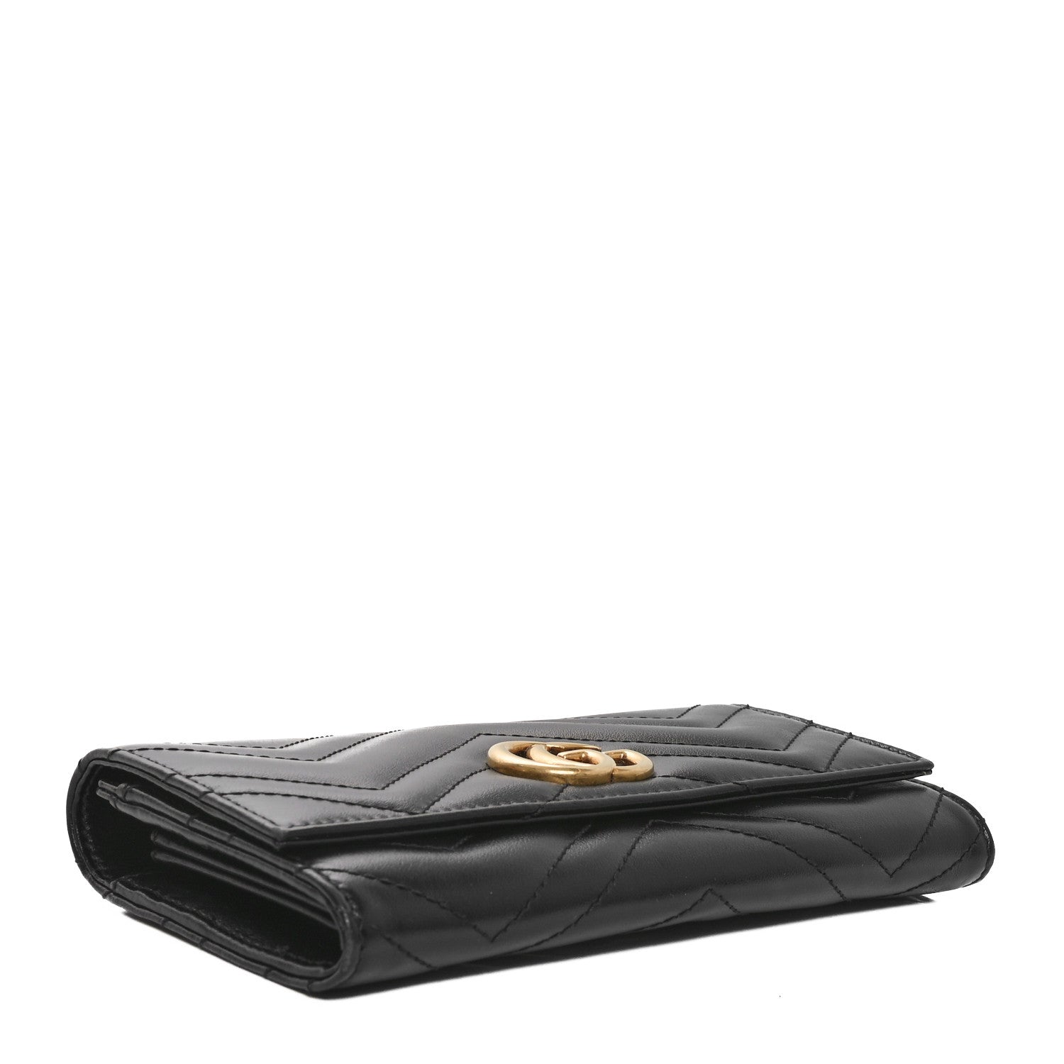 Calfskin Matelasse GG Marmont Continental Wallet Black